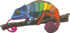Rainbow Chameleon Clip Art